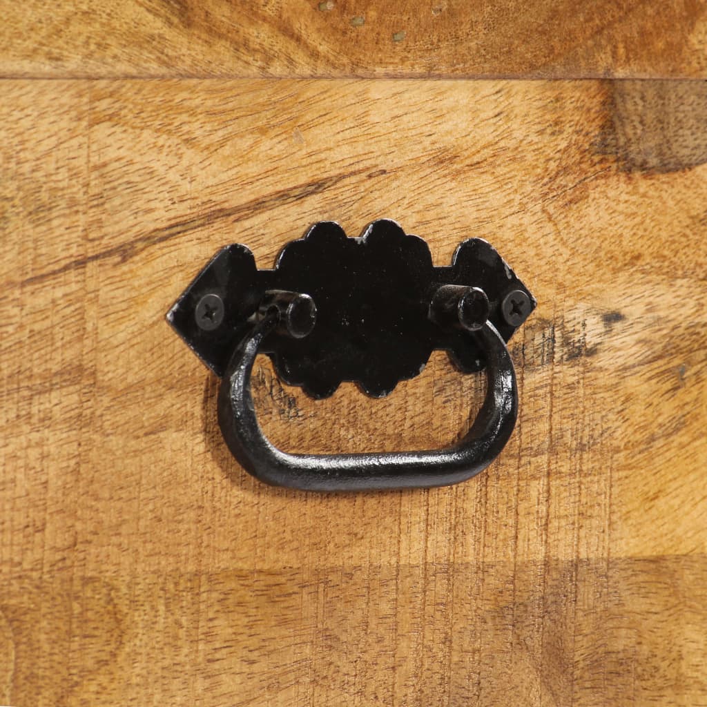 Shoe Cabinet 86X35X55 Cm Solid Mango Wood