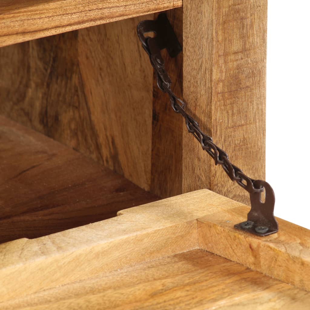 Shoe Cabinet 86X35X55 Cm Solid Mango Wood