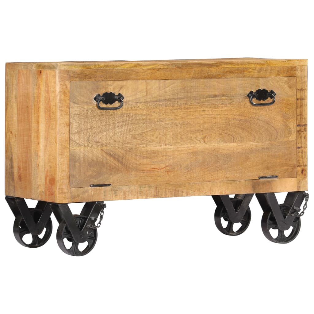 Shoe Cabinet 86X35X55 Cm Solid Mango Wood