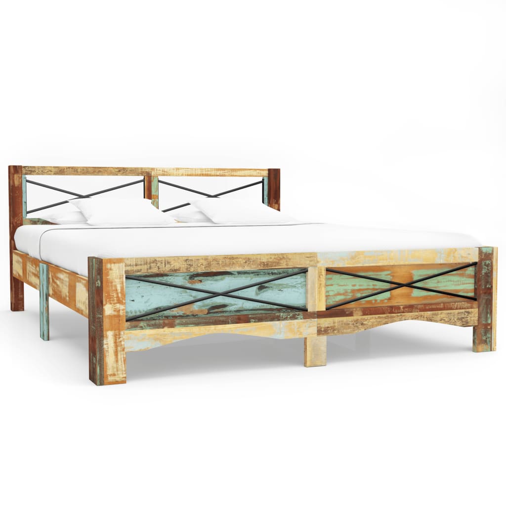 Bed Frame Without Mattress Solid Reclaimed Wood Super King
