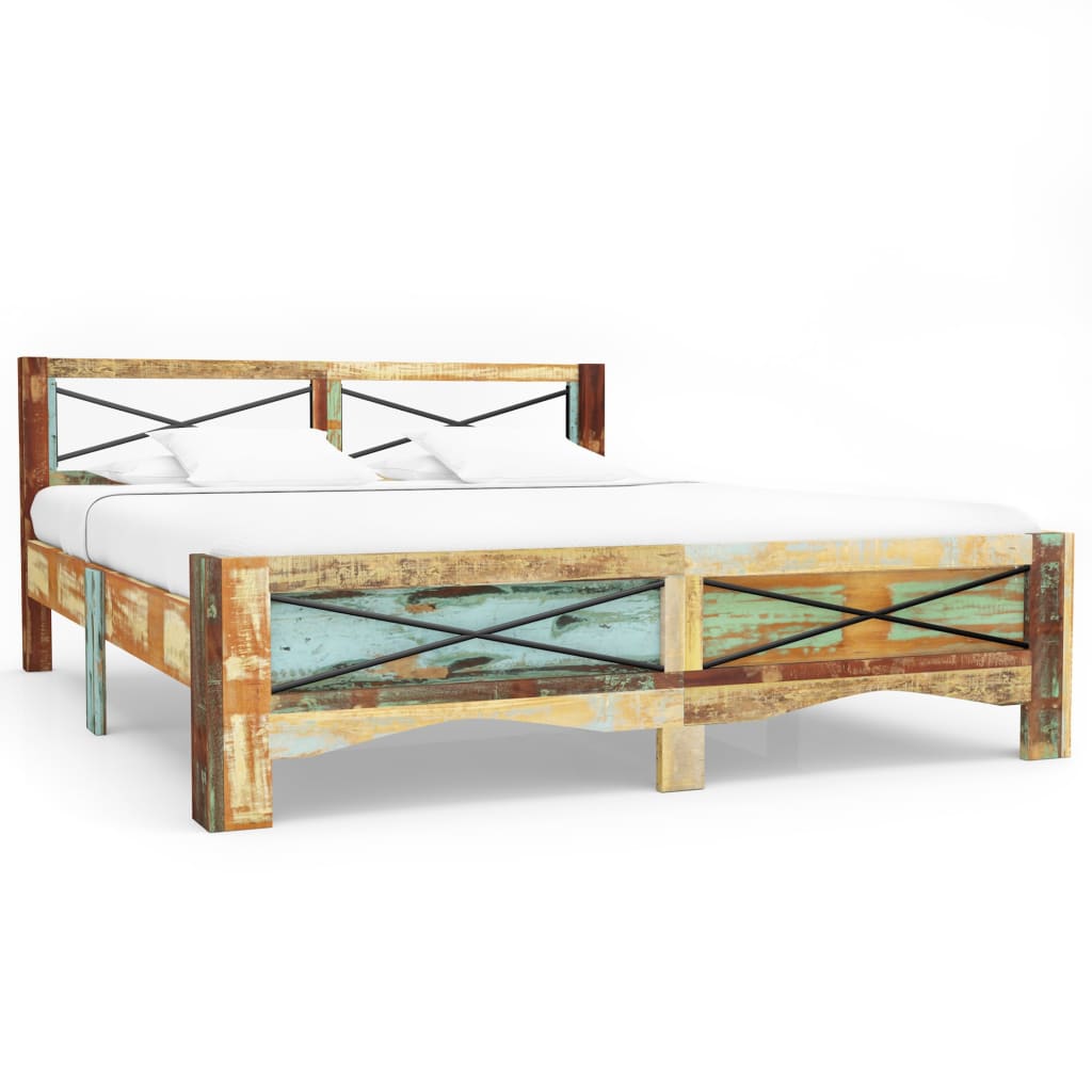Bed Frame Without Mattress Solid Reclaimed Wood Super King