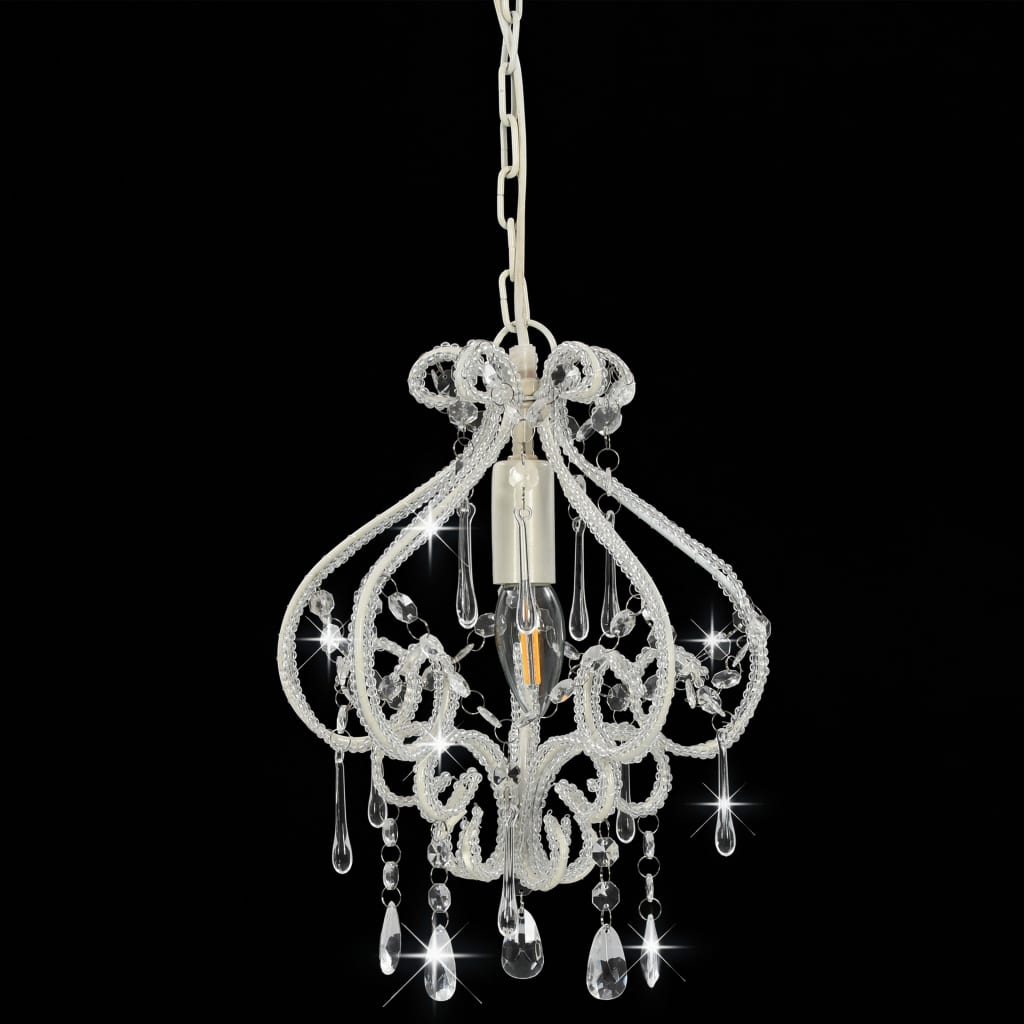 Ceiling Lamp With Beads Round E14