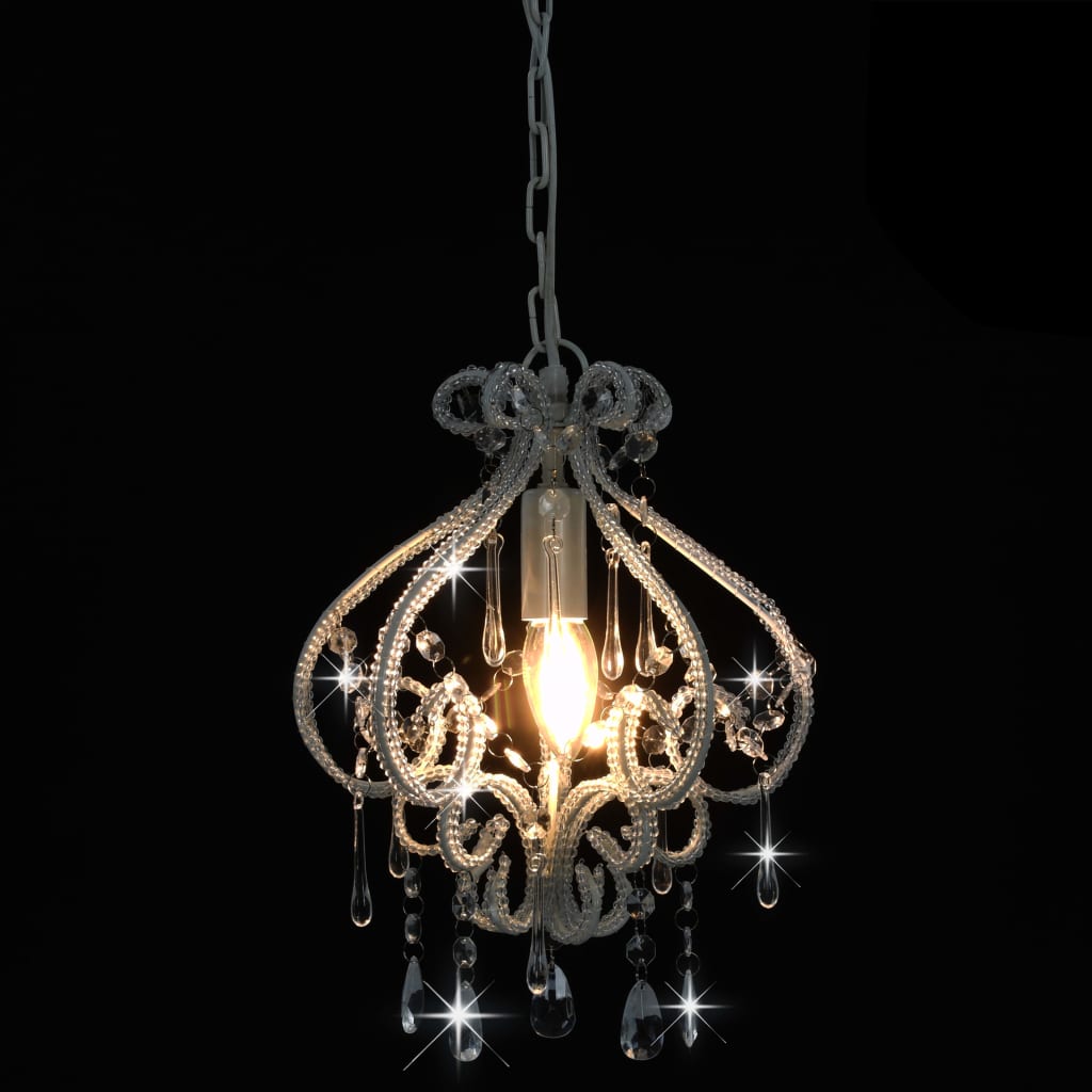 Ceiling Lamp With Beads Round E14