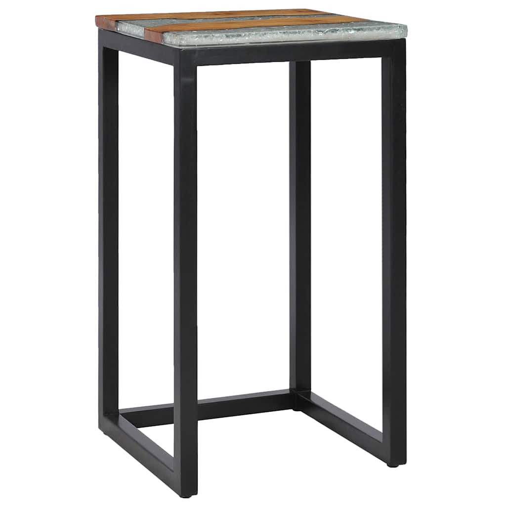 Nesting Tables 3 Pcs Solid Teak Wood And Polyresin