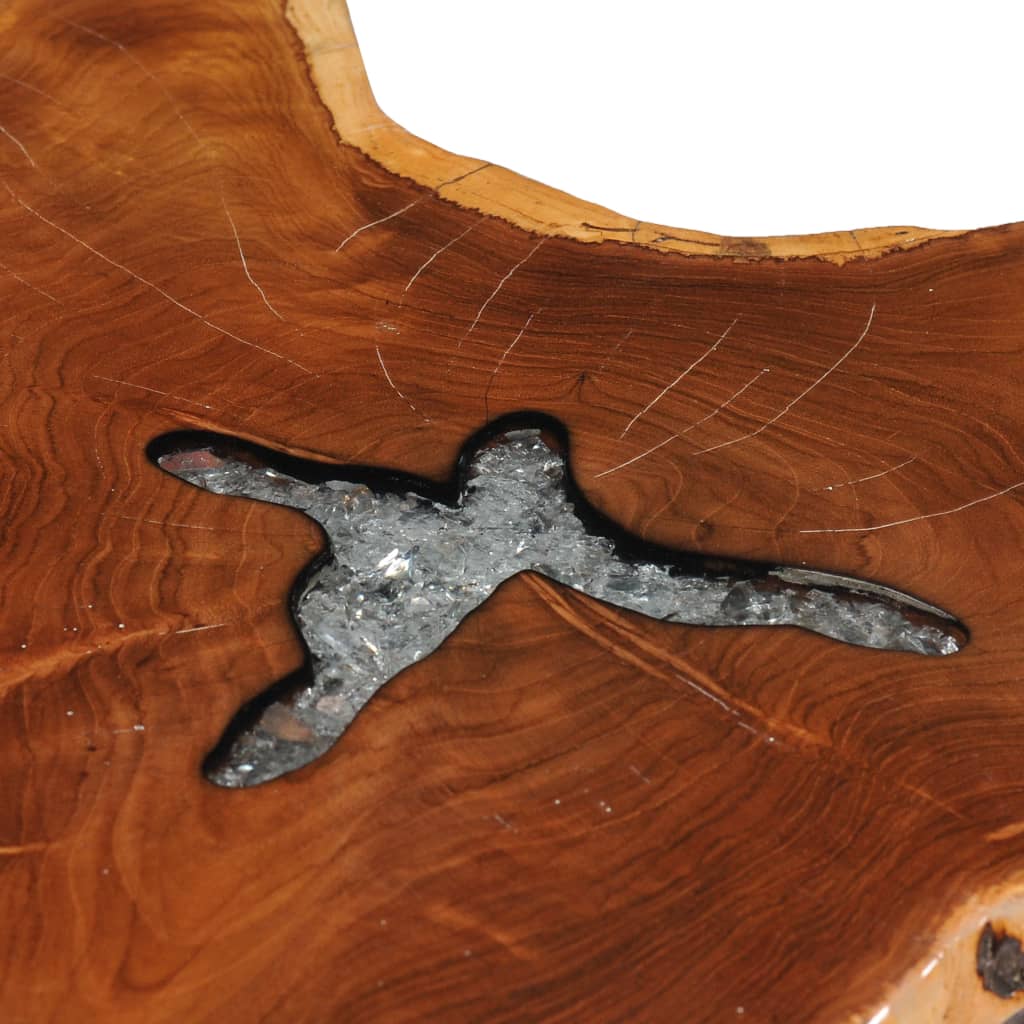 Coffee Table 70X45 Cm Solid Teak Wood And Polyresin