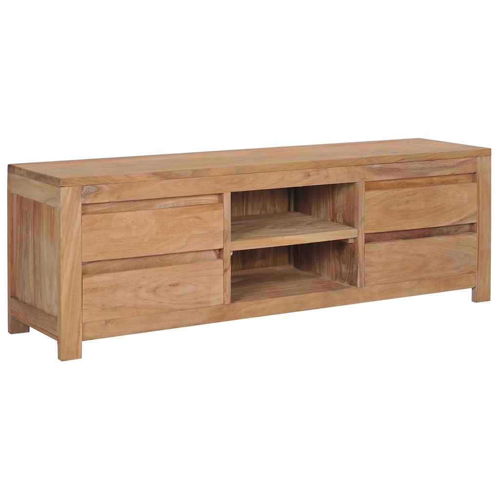 Tv Cabinet 115X30X40 Cm Solid Teak Wood
