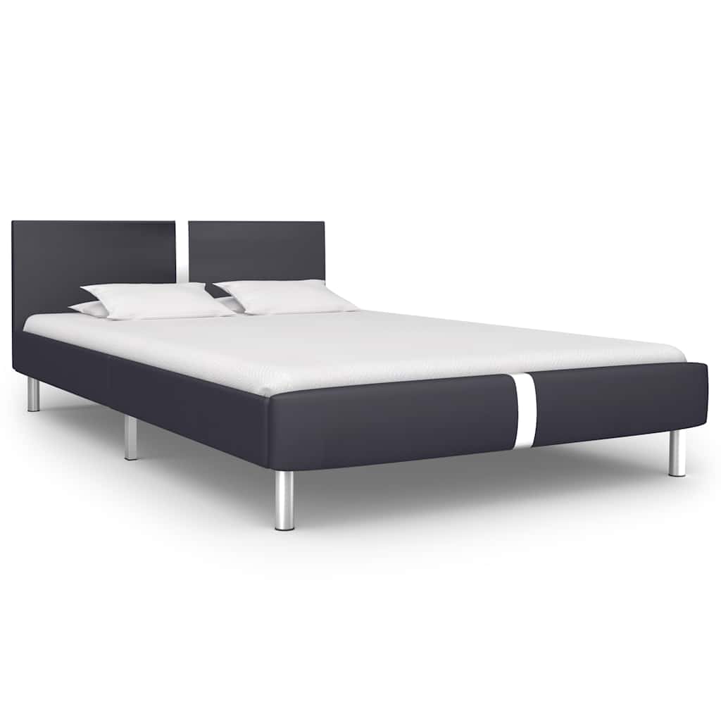 Bed Frame Without Mattress Faux Leather 135X190 Cm Double