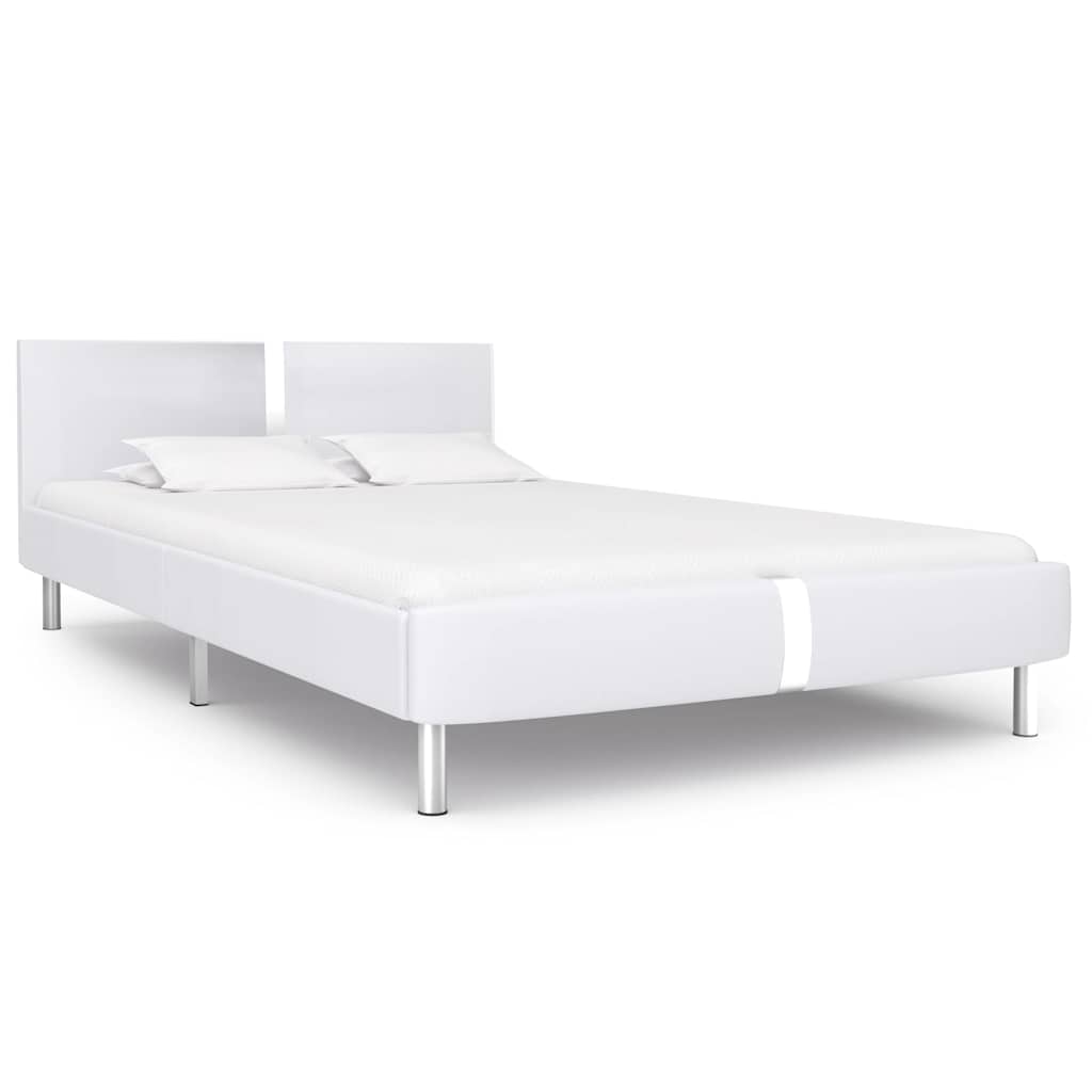Bed Frame Without Mattress Faux Leather 135X190 Cm Double