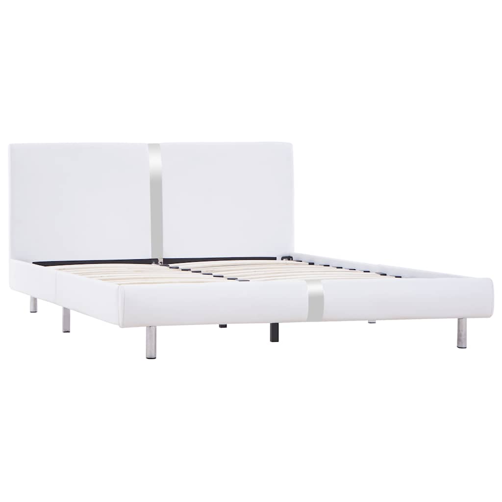 Bed Frame Without Mattress Faux Leather 135X190 Cm Double