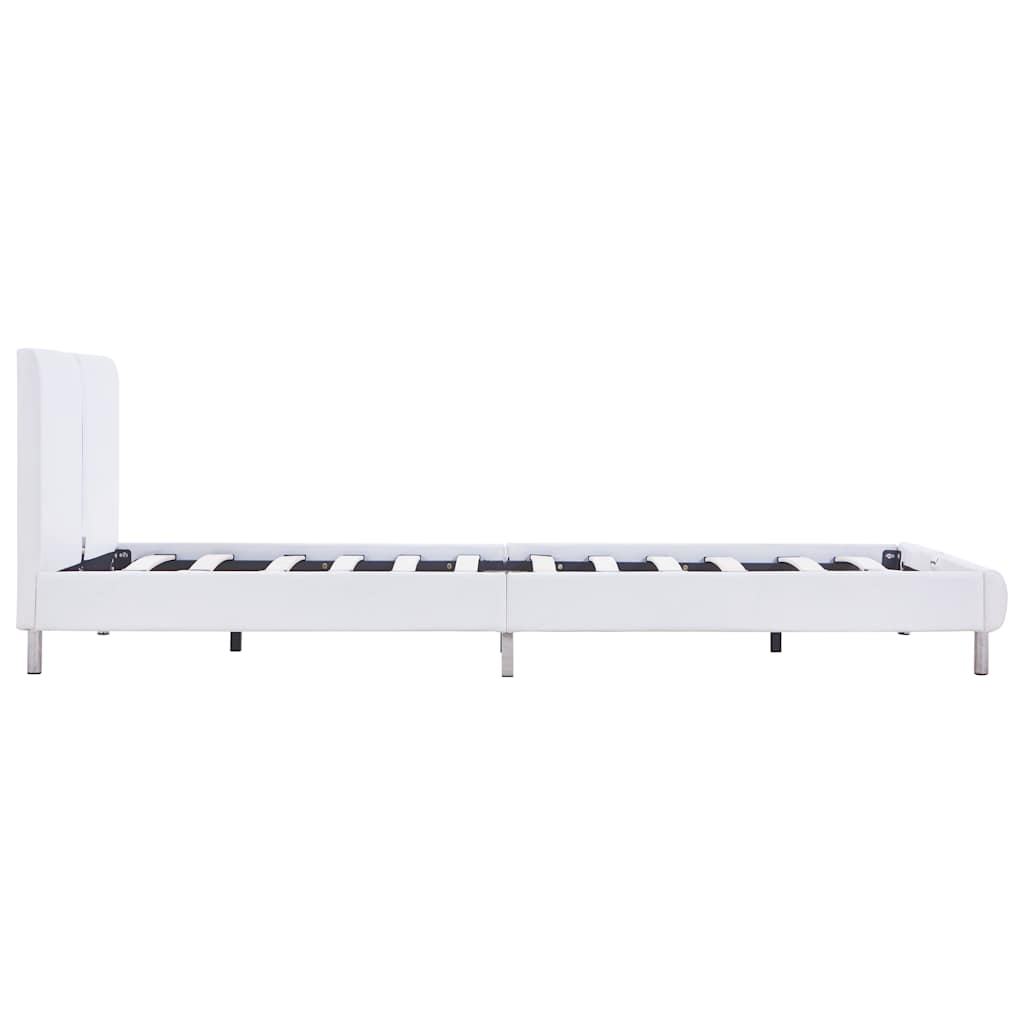 Bed Frame Without Mattress Faux Leather 135X190 Cm Double