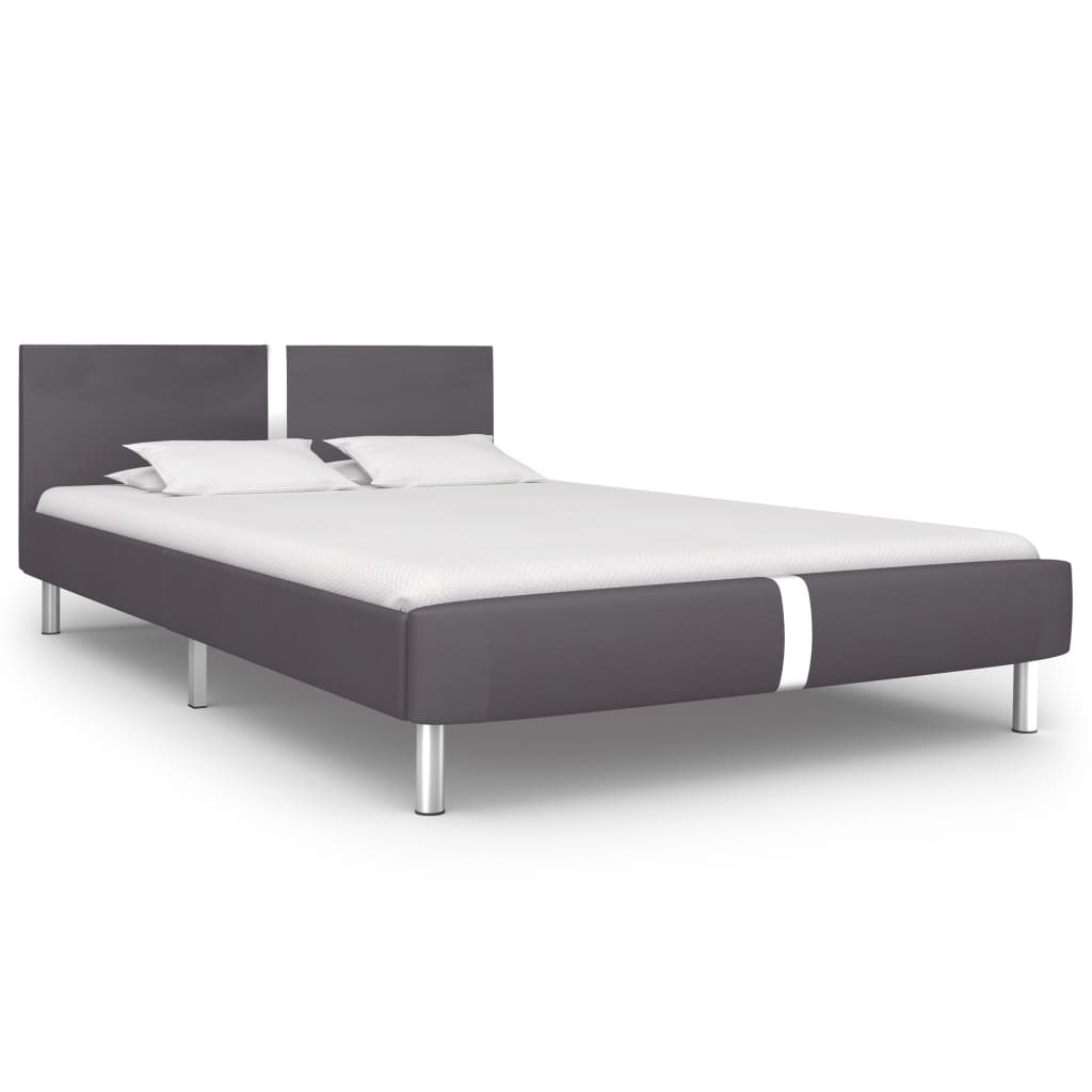 Bed Frame Without Mattress Faux Leather 135X190 Cm Double