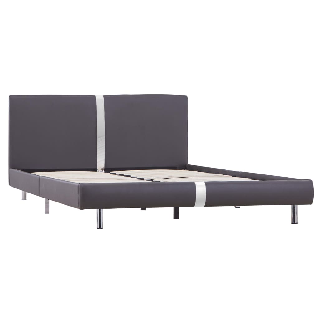 Bed Frame Without Mattress Faux Leather 135X190 Cm Double