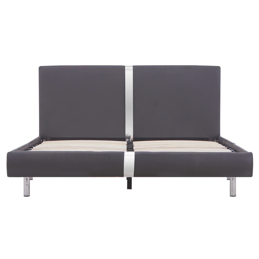 Bed Frame Without Mattress Faux Leather 135X190 Cm Double