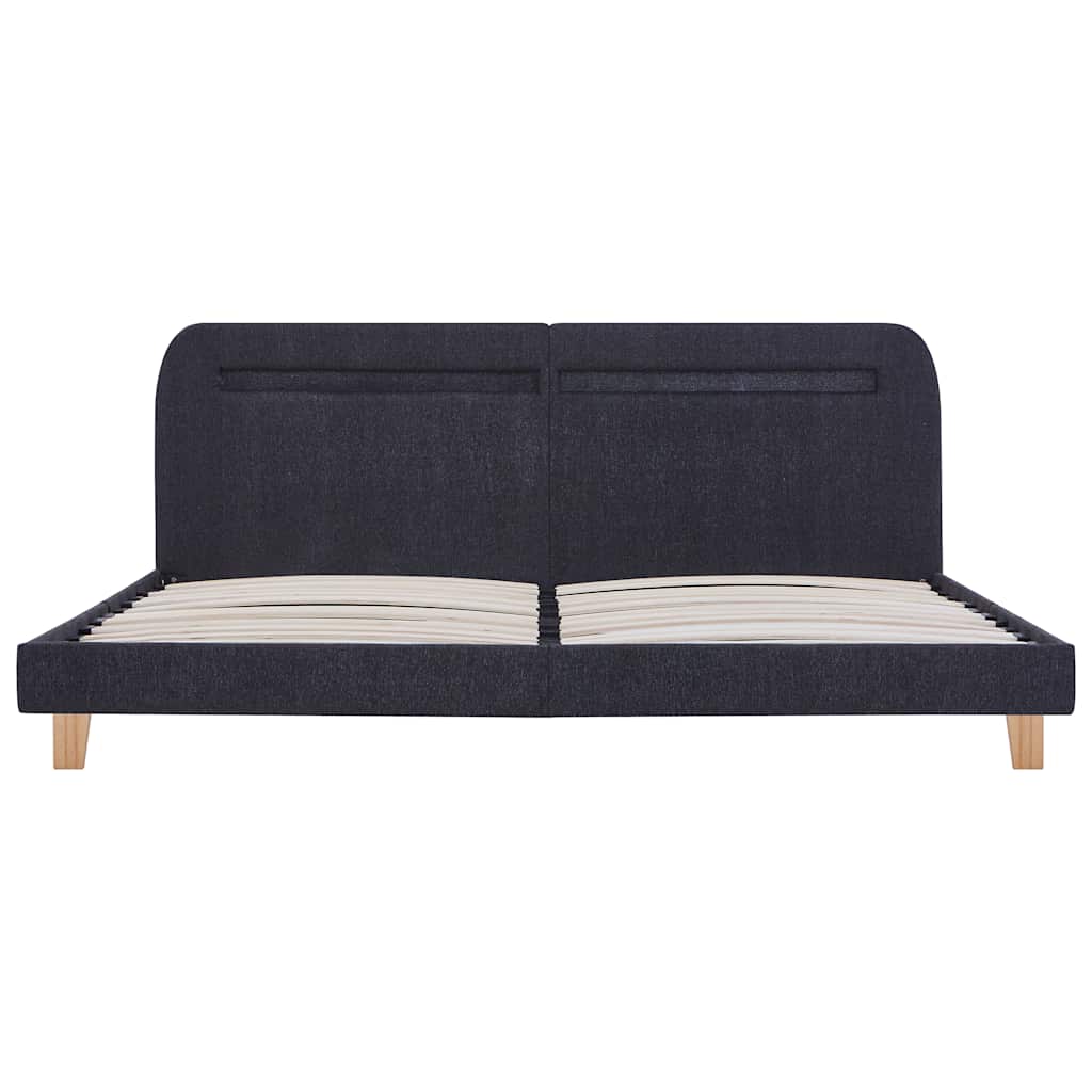 Bed Frame With Led Without Mattress Fabric 150X200 Cm King Size