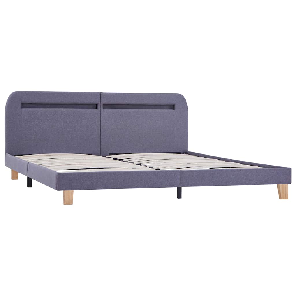 Bed Frame With Led Without Mattress Fabric 150X200 Cm King Size