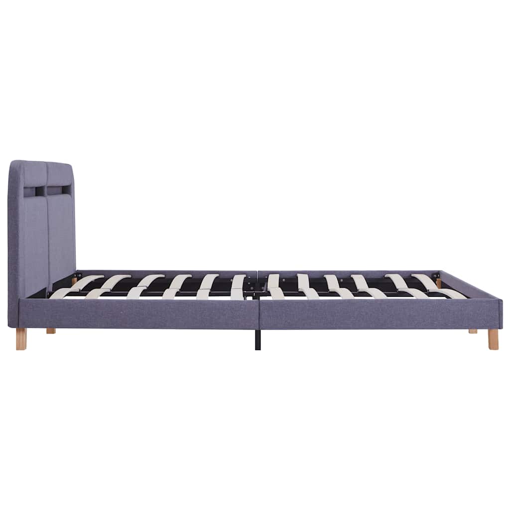 Bed Frame With Led Without Mattress Fabric 150X200 Cm King Size