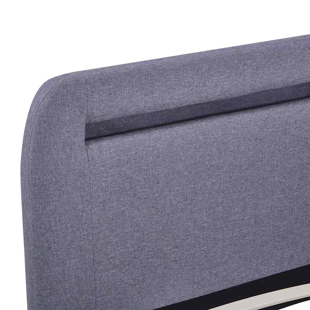 Bed Frame With Led Without Mattress Fabric 150X200 Cm King Size