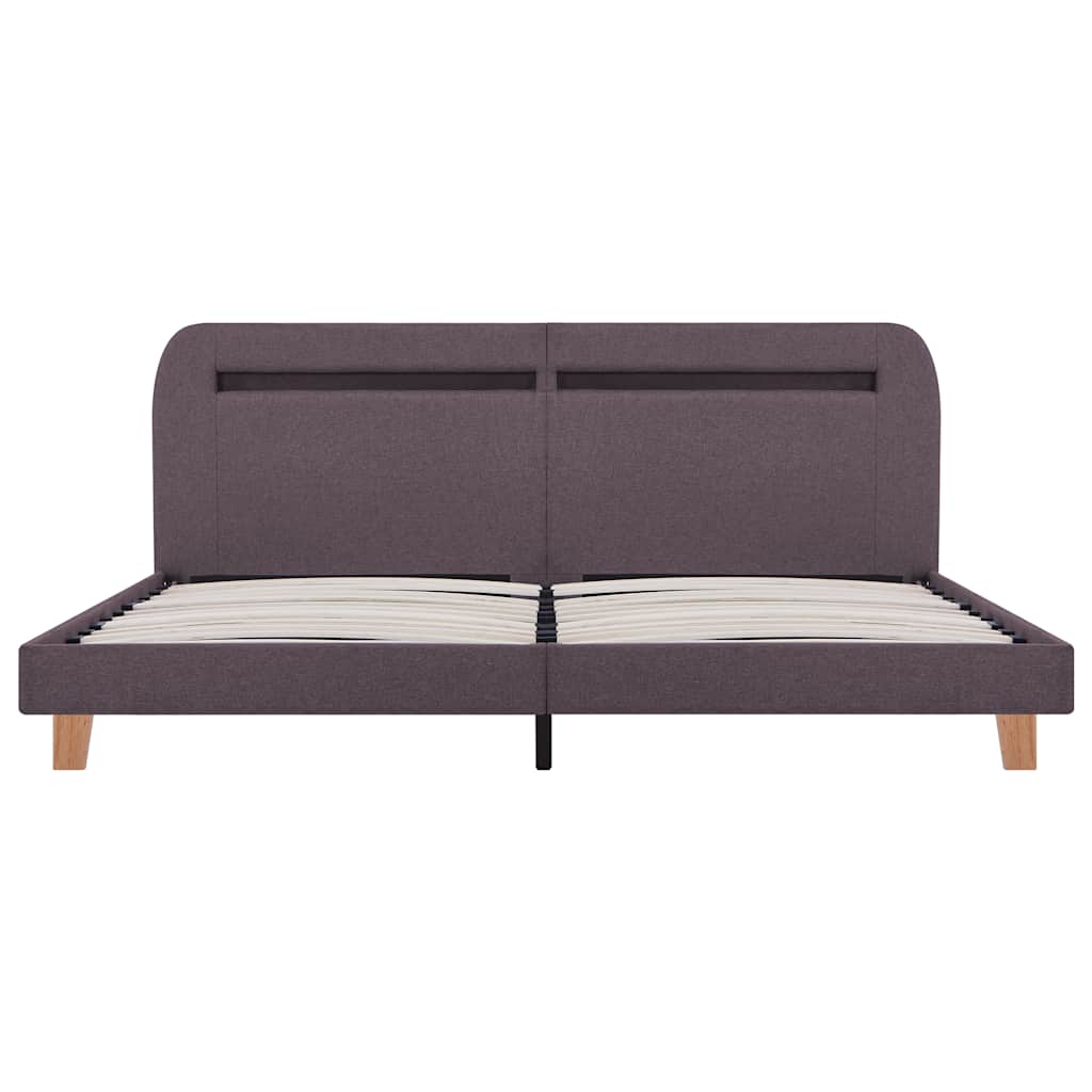 Bed Frame With Led Without Mattress Fabric 150X200 Cm King Size