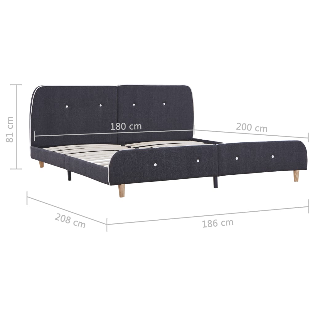 Bed Frame Without Mattress Fabric 180X200 Cm Super King