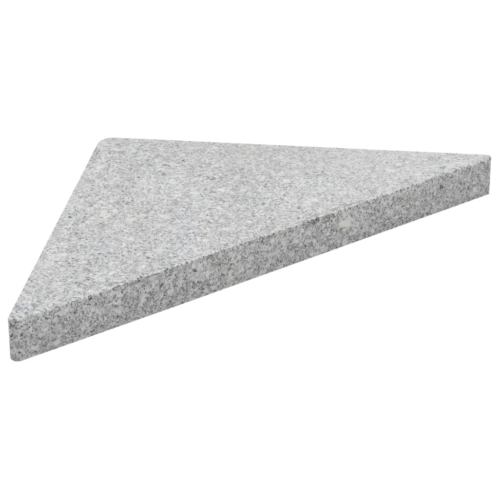 Umbrella Weight Plates 4 Pcs Grey Granite Triangular