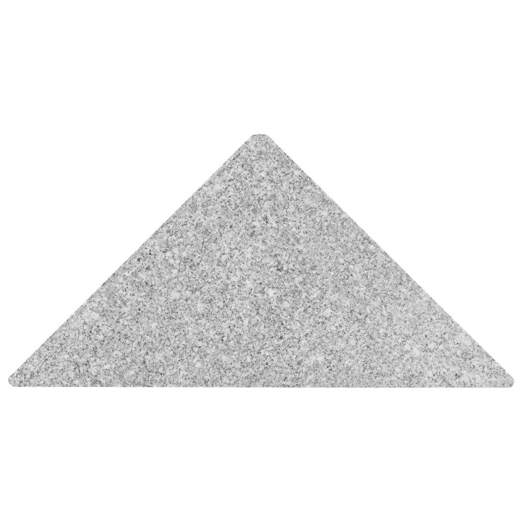 Umbrella Weight Plates 4 Pcs Grey Granite Triangular