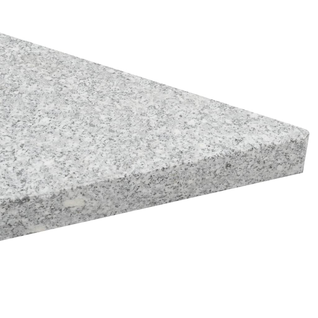 Umbrella Weight Plates 4 Pcs Grey Granite Triangular