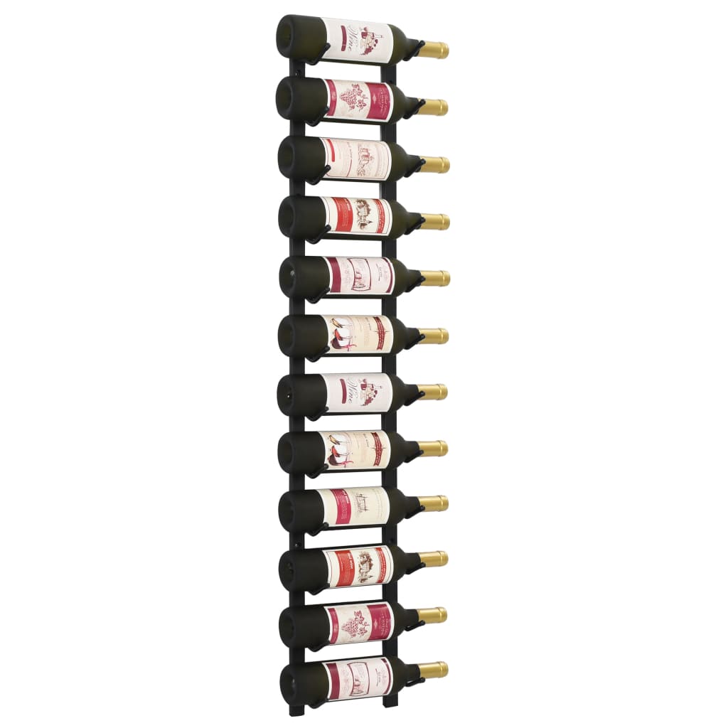 Wall Mounted Wine Rack For 12 Bottles Iron