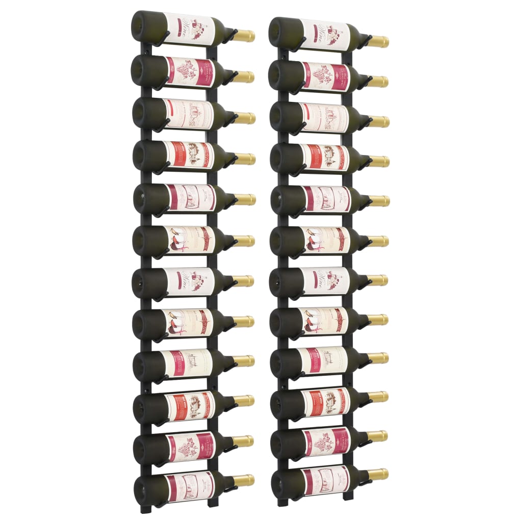 Wall Mounted Wine Rack For 12 Bottles Iron