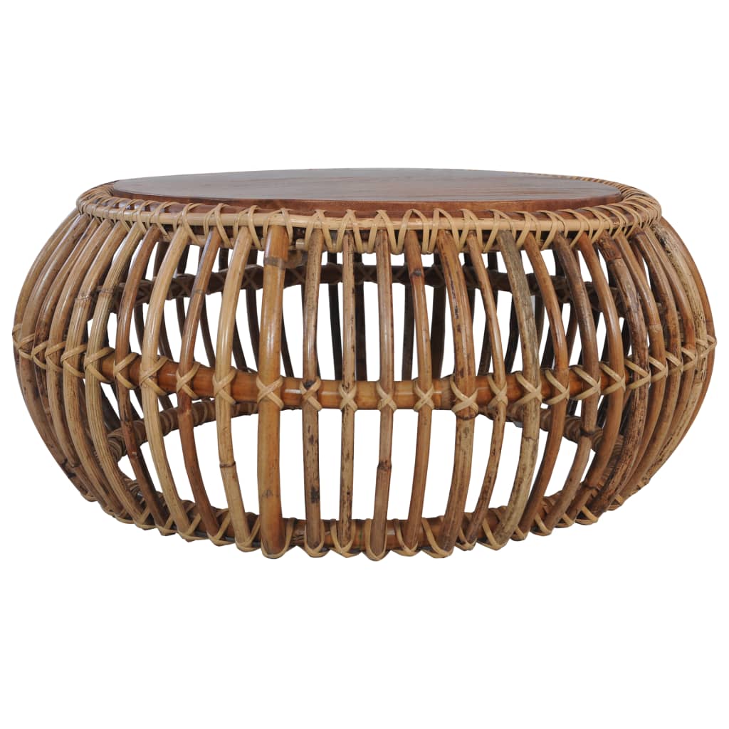 Coffee Tables 2 Pcs Natural Rattan