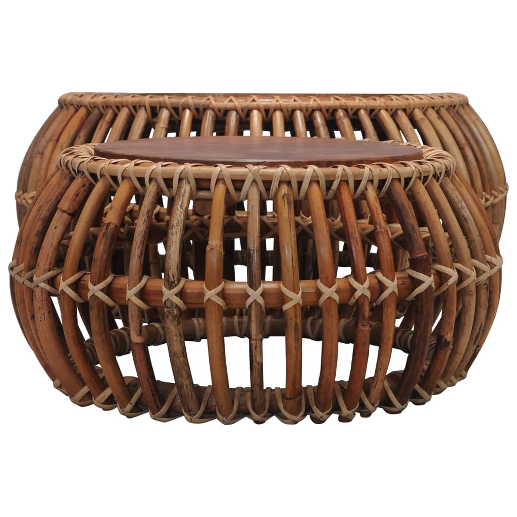 Coffee Tables 2 Pcs Natural Rattan