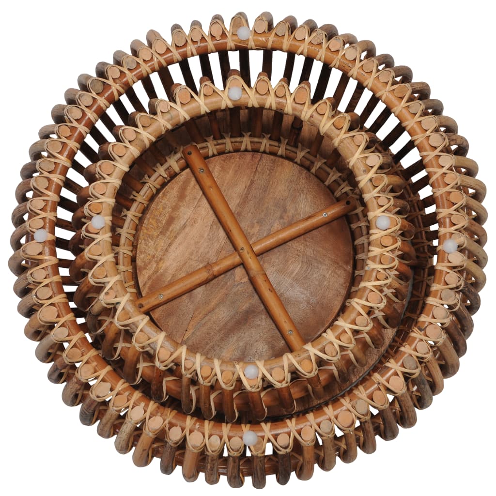 Coffee Tables 2 Pcs Natural Rattan