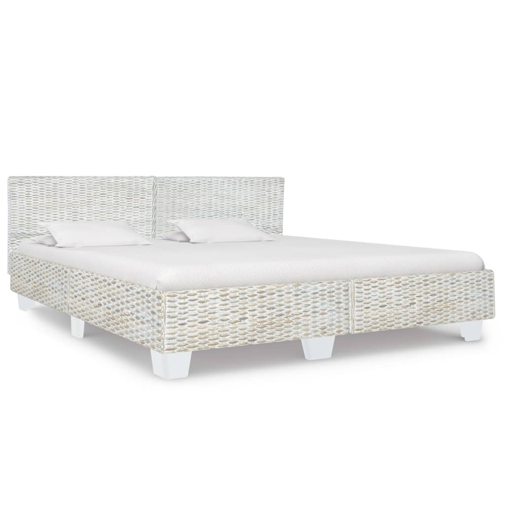 Bed Frame Without Mattress Natural Rattan Super King