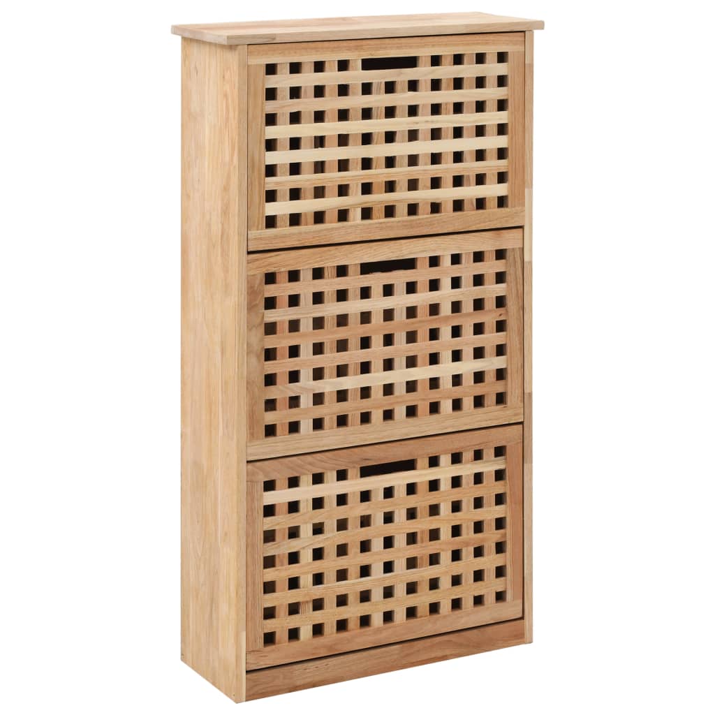 Shoe Storage Cabinet 55X20X Solid Walnut Wood