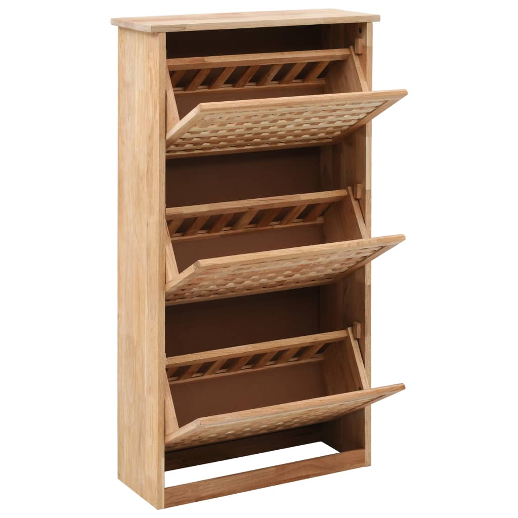 Shoe Storage Cabinet 55X20X Solid Walnut Wood