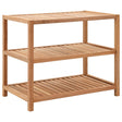 Bathroom Shelf Solid Walnut Wood 65X40X55 Cm