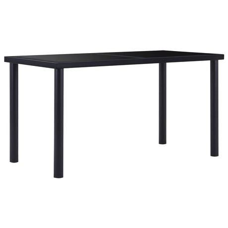 Dining Table Black Tempered Glass