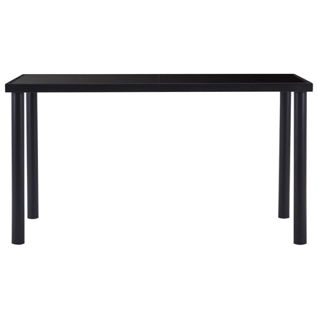 Dining Table Black Tempered Glass