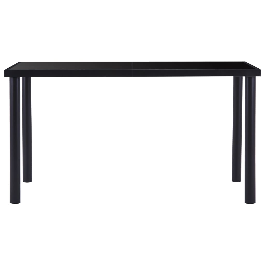 Dining Table Black Tempered Glass