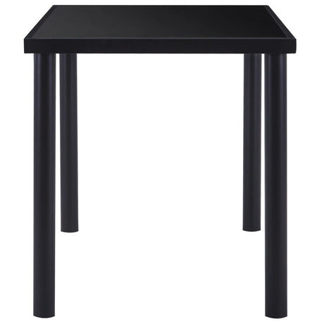 Dining Table Black Tempered Glass