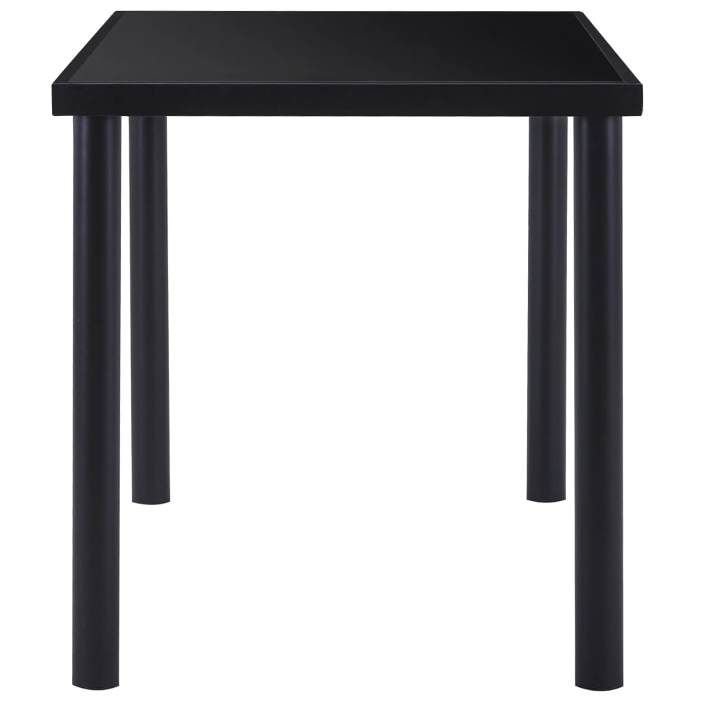 Dining Table Black Tempered Glass