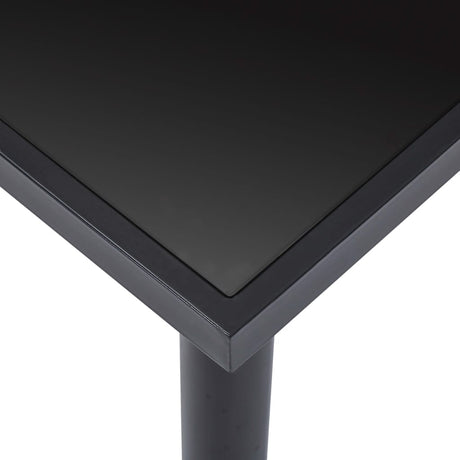 Dining Table Black Tempered Glass