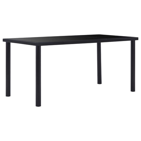 Dining Table Black Tempered Glass