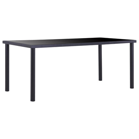 Dining Table Black Tempered Glass