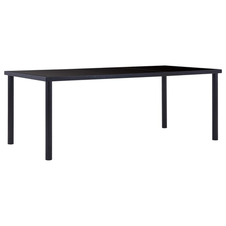 Dining Table Black Tempered Glass
