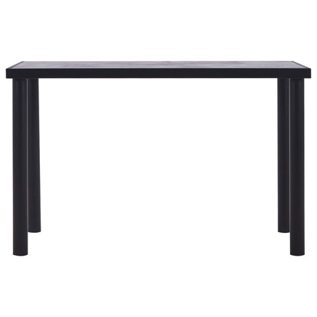 Dining Table Black And Concrete Grey Mdf