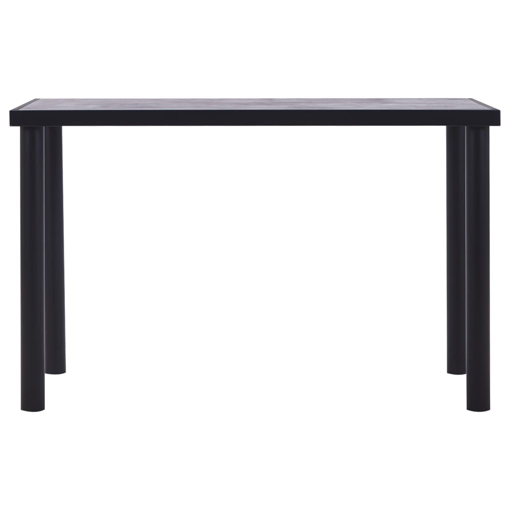 Dining Table Black And Concrete Grey Mdf