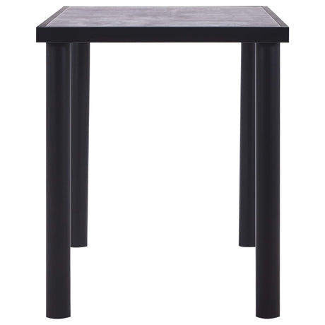 Dining Table Black And Concrete Grey Mdf
