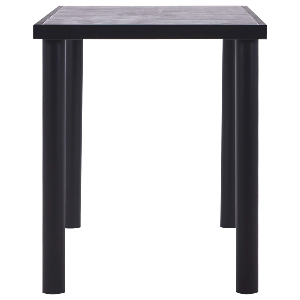 Dining Table Black And Concrete Grey Mdf