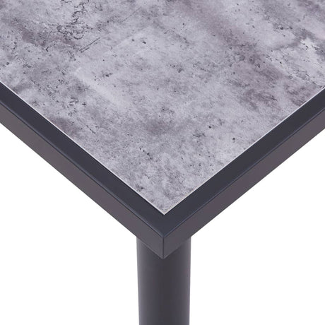 Dining Table Black And Concrete Grey Mdf