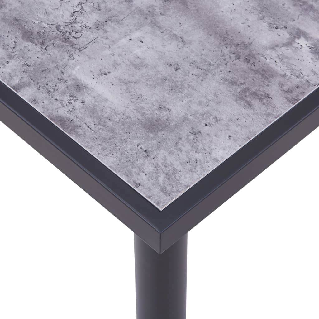 Dining Table Black And Concrete Grey Mdf